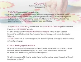 KOLAMS! 