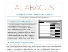 Teaching Number Sense with an AL ABACUS