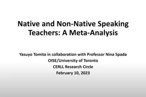 A title slide from the Dr. Yasuyo Tomita Research Circle presentation.