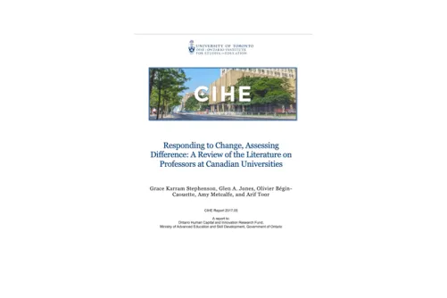 Responding to Change, Assessing Difference: A Review of the Literature on Professors at Canadian Universities