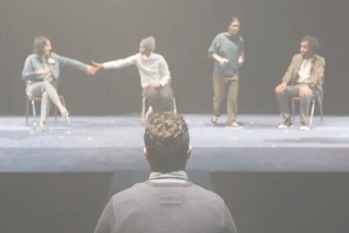 Actors rehearsing Towards Youth