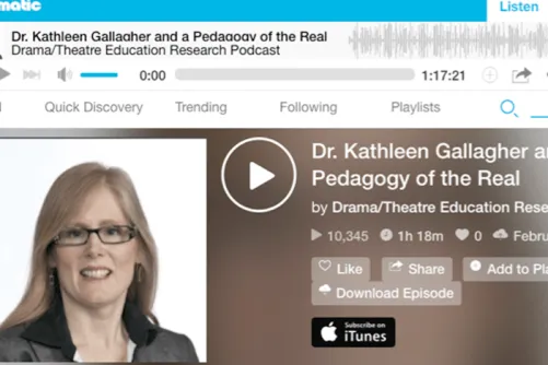 Dr. Kathleen Gallagher on a podcast
