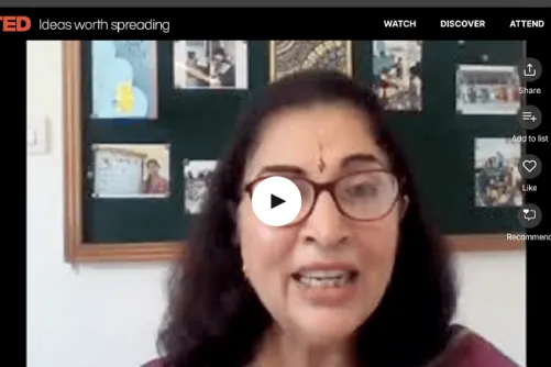 Screenshot of Dr. Urvashi Sahni TEDtalk