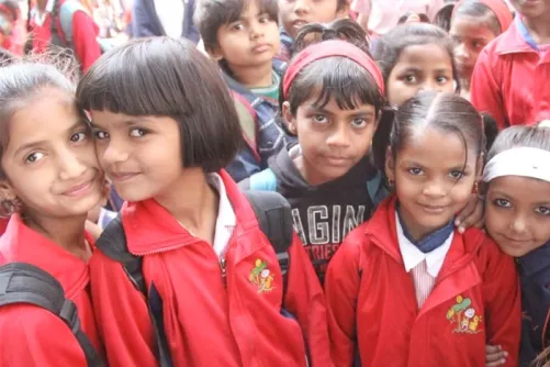 Young girls who attend Prerna in Lucknow, India