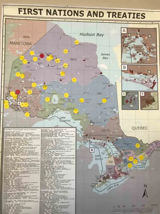 First Nations and Treaties map