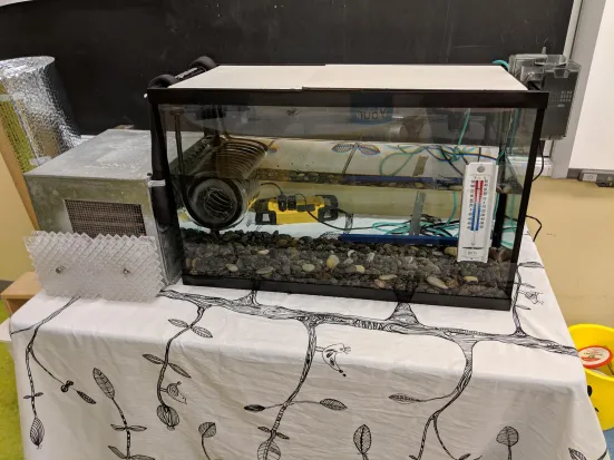 Tank with water