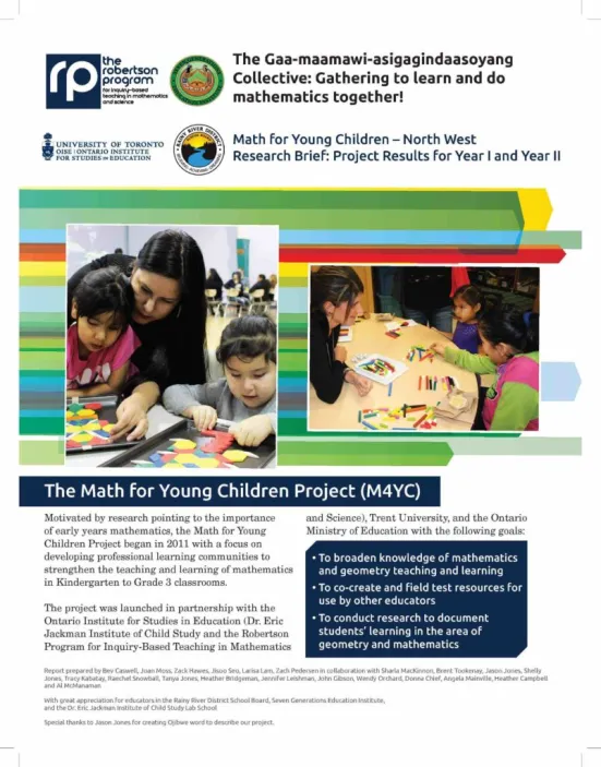 The Math for Young Children Project (M4YC) pamphlet