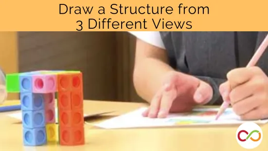 A person drawing with a title that reads, "Draw a Structure from 3 Different Views".