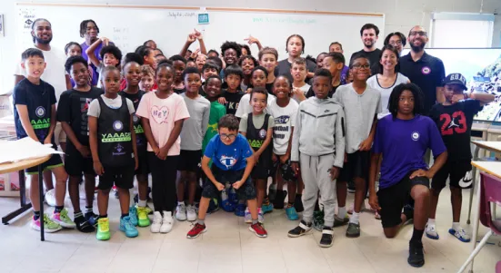 YAAACE Basketball participants.